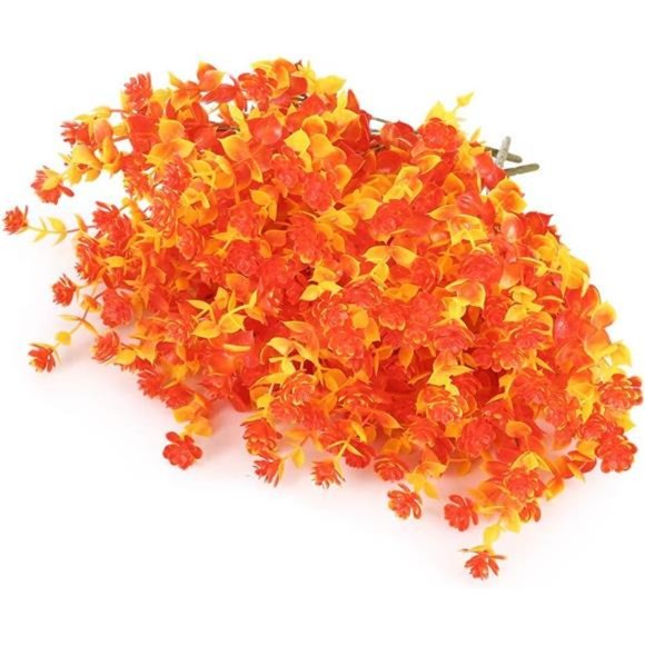 6 Bundles Artificial Fall Flowers No Fade Faux Autumn Plants Fake Indoor Outdoor - Picture 2 of 7